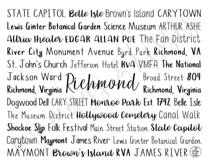 Richmond, VA Digital Download