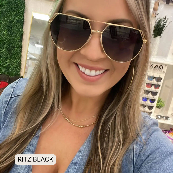 Ritz - Unisex Polarized Large Hair Friendly Aviator