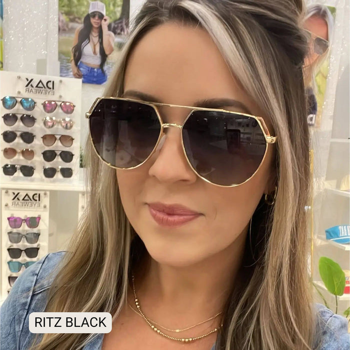 Ritz - Unisex Polarized Large Hair Friendly Aviator