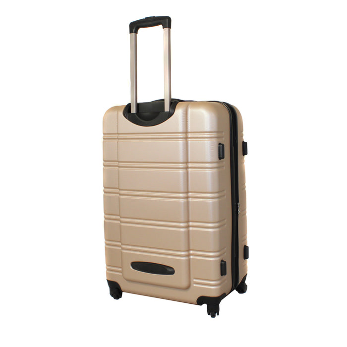 Rockland Melbourne 3-Piece Hardside 360-Degree Spinner Luggage Set - Champagne
