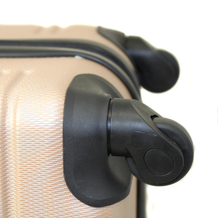 Rockland Melbourne 3-Piece Hardside 360-Degree Spinner Luggage Set - Champagne