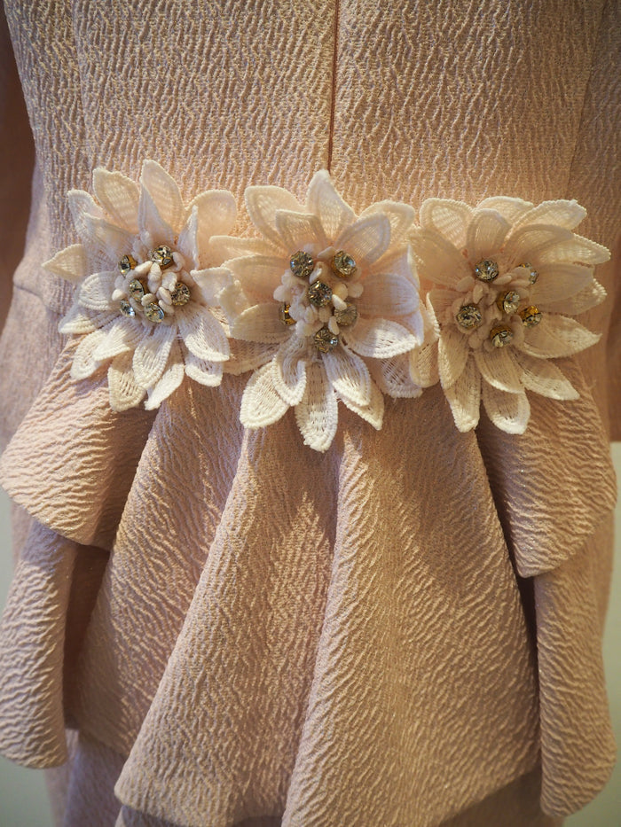 Rose Blush Dress with floral back 12