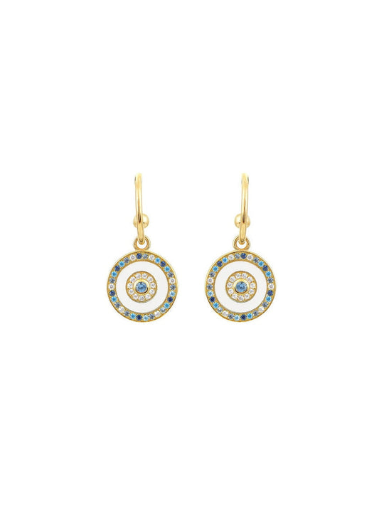 Earrings Marianna Lemos Round Blue Fade Eye Earrings O/S Apoella