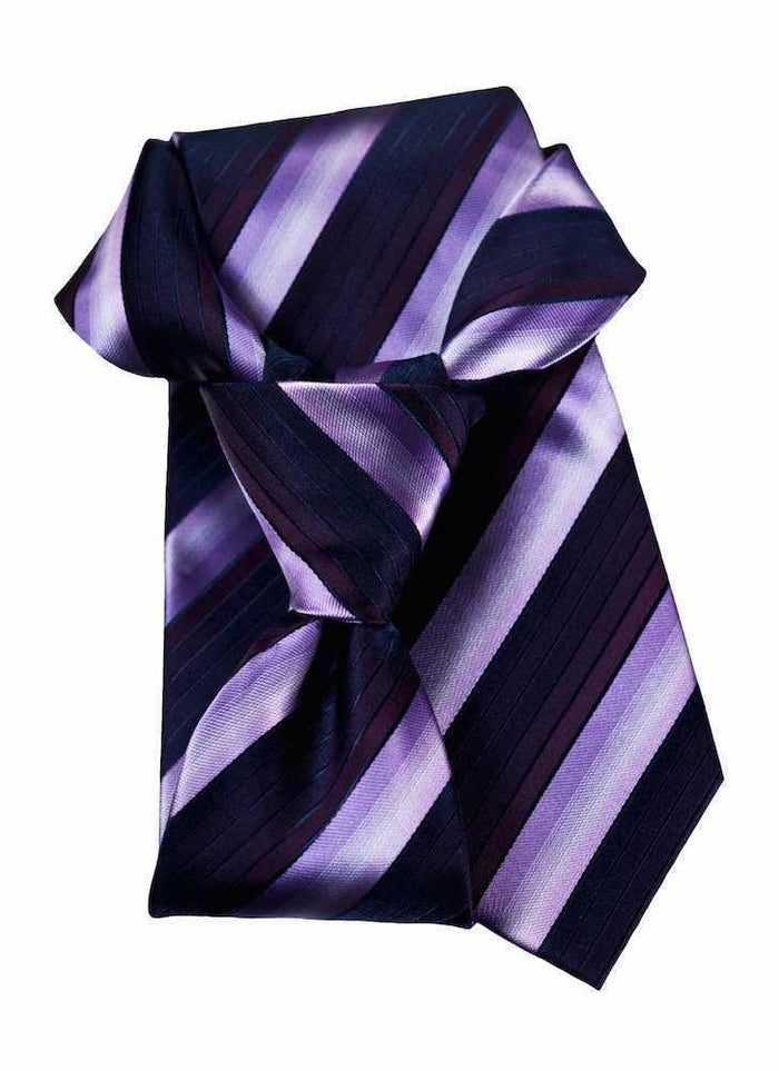 Royal Purple Striped Pre-tied Tie, Tie, GoTie