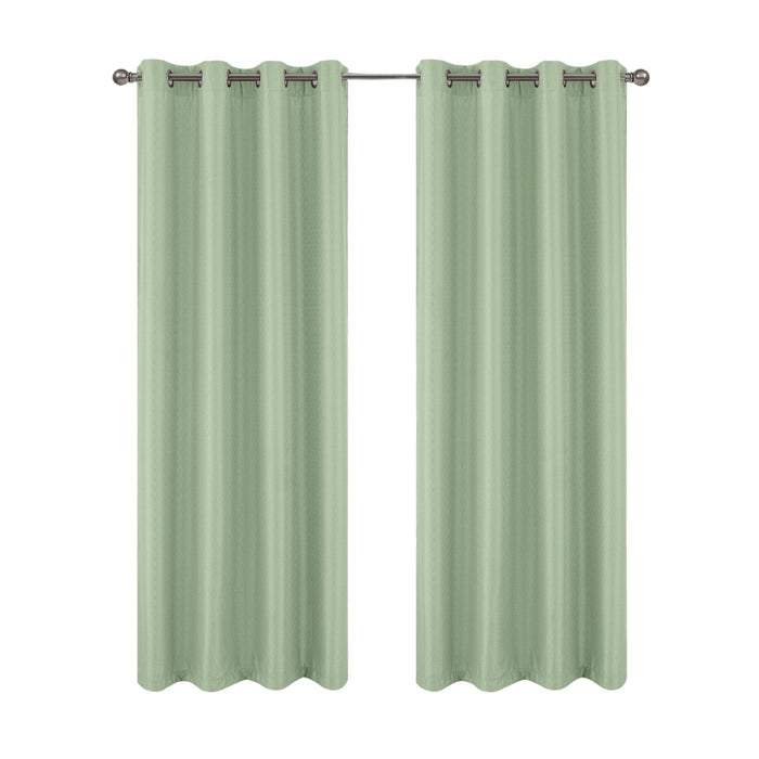 RT Designers Collection 100% Polyester 140 GSM Sedona Jacquard Grommet Curtain Panel Sage