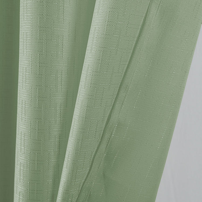 RT Designers Collection 100% Polyester 140 GSM Sedona Jacquard Grommet Curtain Panel Sage