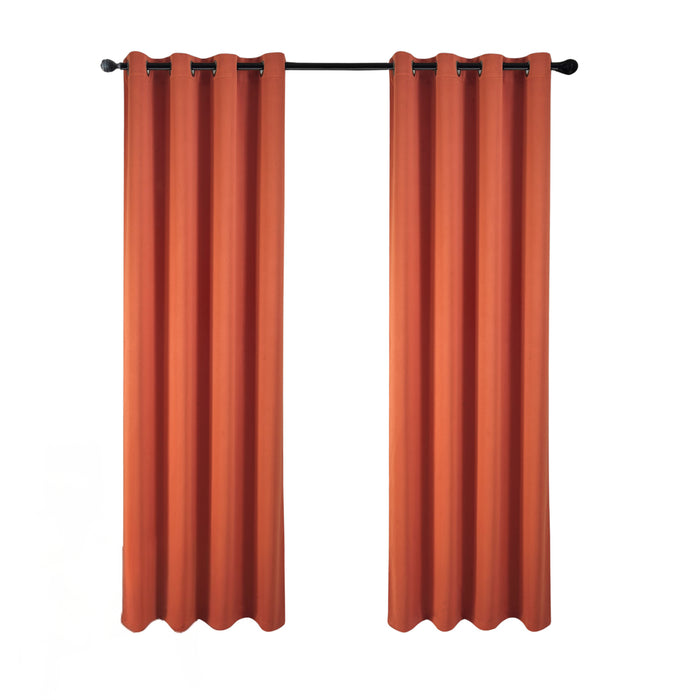 RT Designers Collection 100% Polyester 250 GSM Riley 100% Blackout Grommet Panel 54" x 45" Spice