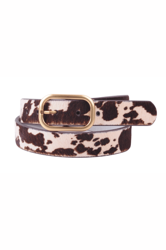 Ruby Cowhide Belt