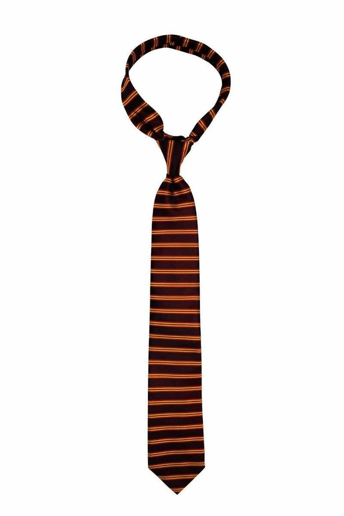 Ruby Red Horizontal Striped Pre-tied Tie, Tie, GoTie