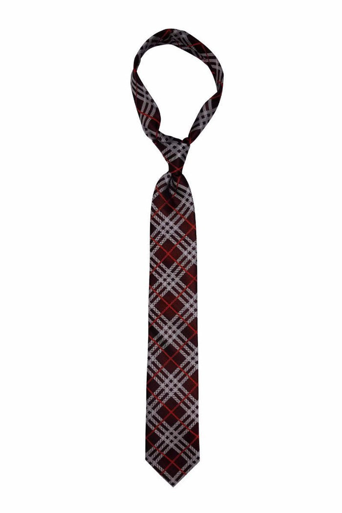 Ruby Red Plaid Pre-tied Tie, Tie, GoTie