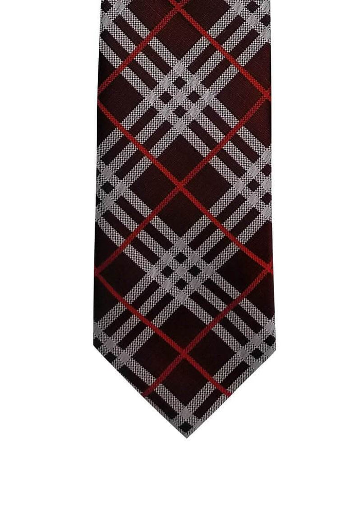 Ruby Red Plaid Pre-tied Tie, Tie, GoTie