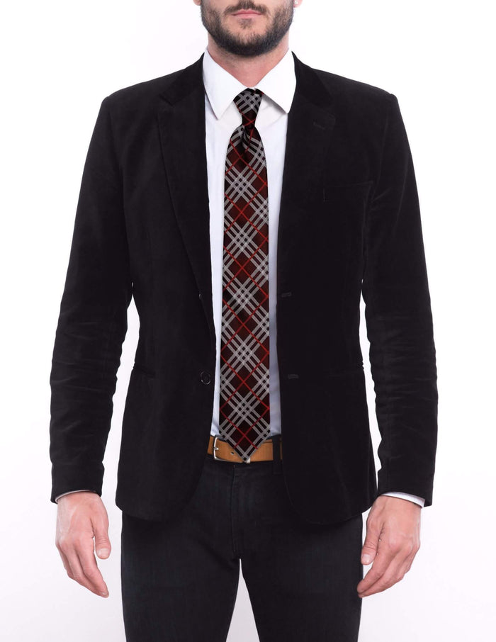 Ruby Red Plaid Pre-tied Tie, Tie, GoTie