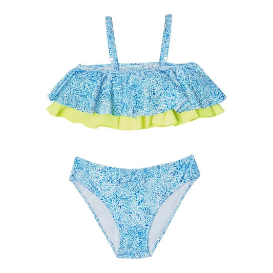 Bikini Marie Raxevsky Ruffled Neon Top Bikini Iris Apoella