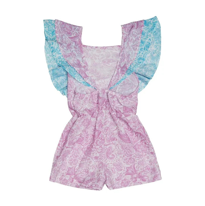 Kids Playsuits Marie Raxevsky Ruffles Playsuit Paisley Lilac Apoella
