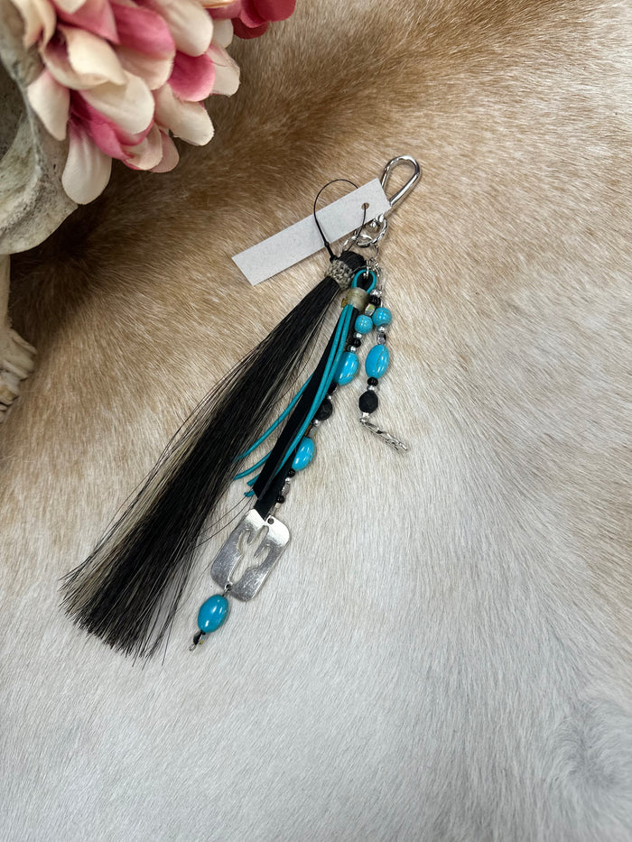 Saddle Charm Western Clip Keychain