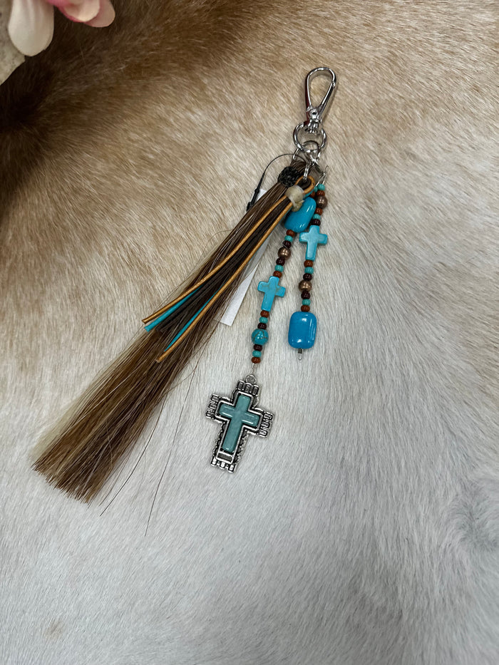 Saddle Charm Western Clip Keychain
