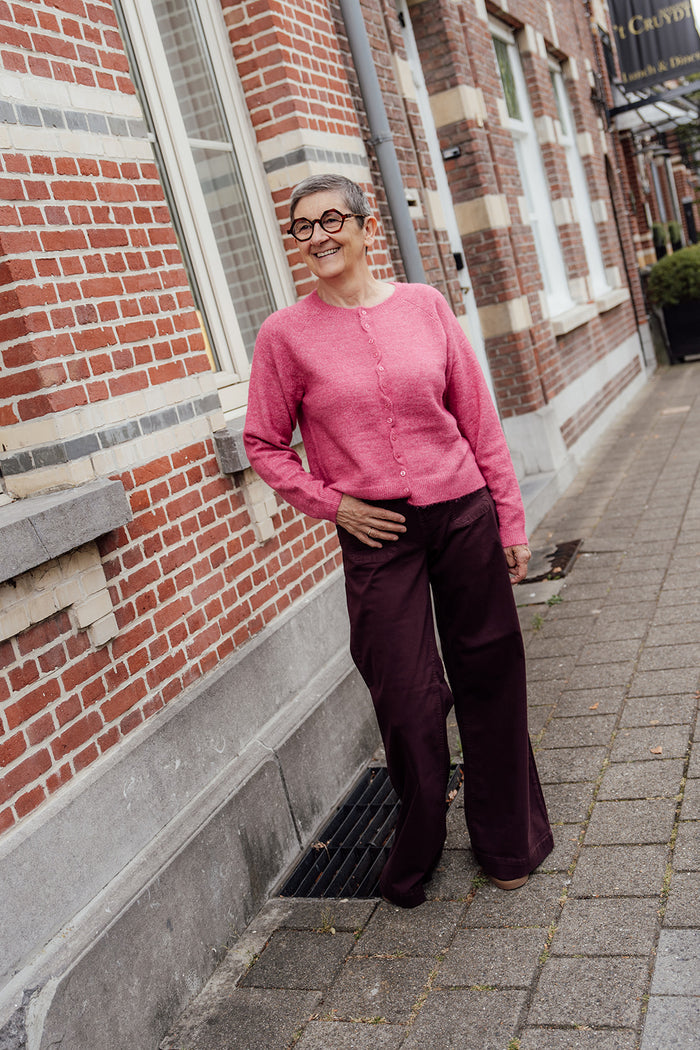Sage cardigan roze