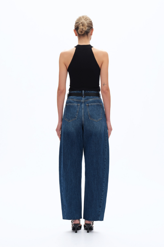 Sammie Barrel Jeans - Dark Denim