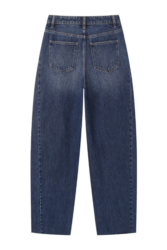 Sammie Barrel Jeans - Dark Denim