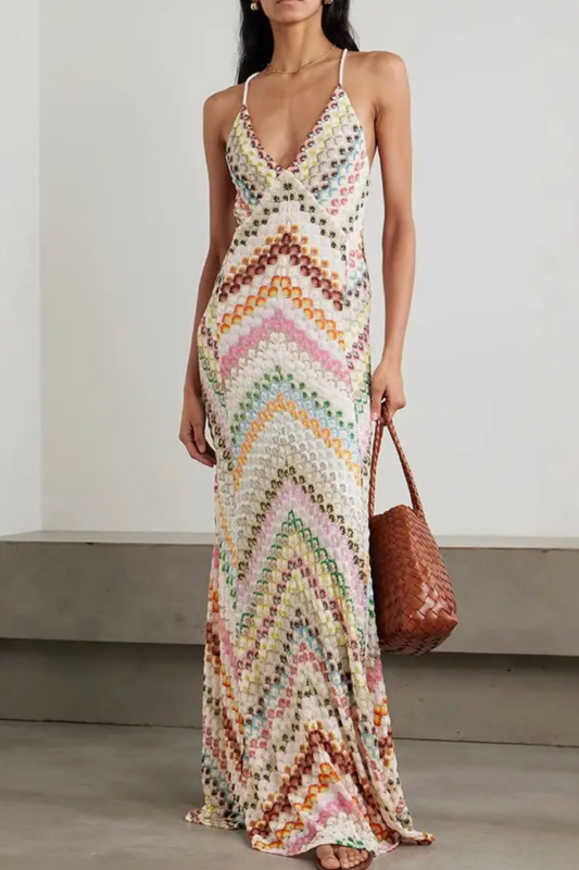 Sasha Maxi Dress - Pink Multi