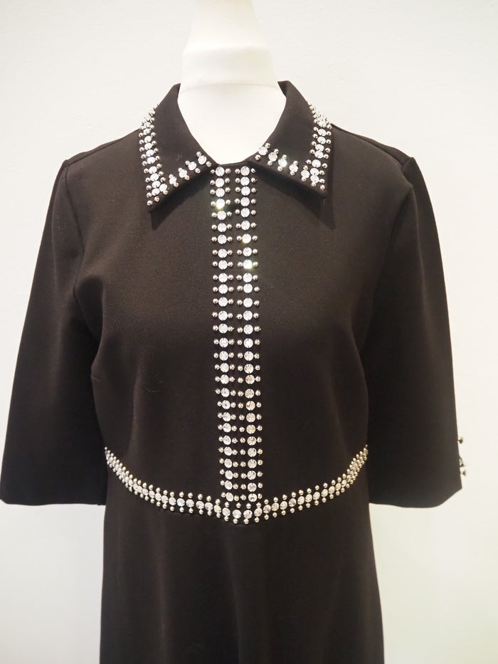 Savida Black Diamond Shift Dress Size 10