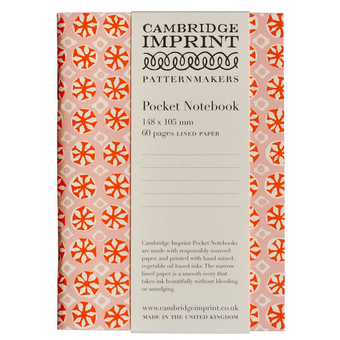 Cambridge Imprint pocket notebook with decorative cover and text