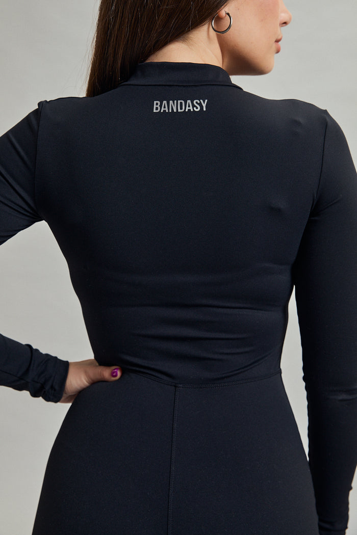 SECOND SKIN ONESIE LONG BLACK