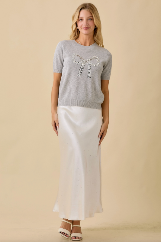 Selena Sparkle Skirt - White
