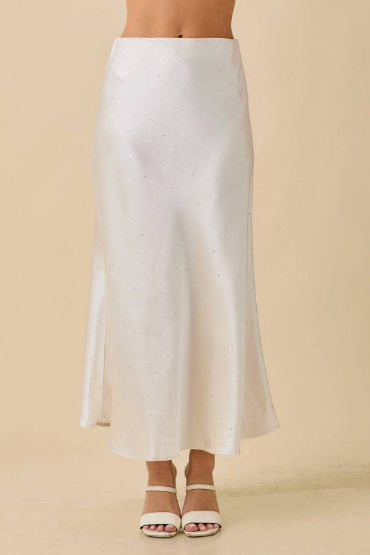 Selena Sparkle Skirt - White