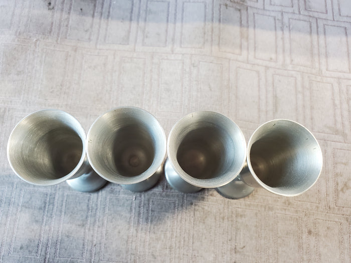 Set of 4 Pewter Pineapple Cordial Cup