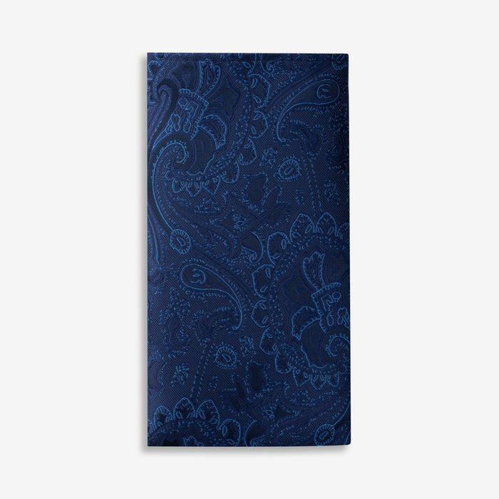 Shades Of Blue Paisley Pocket Square