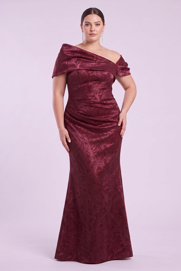 Sheath-Column Floor Length Jacquard Mother of the Bride Dress CM0487