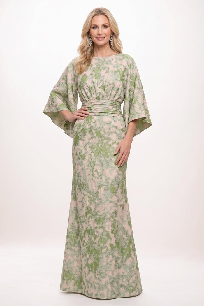 Sheath-Column Floor Length Jacquard Mother of the Bride Dress CM0501