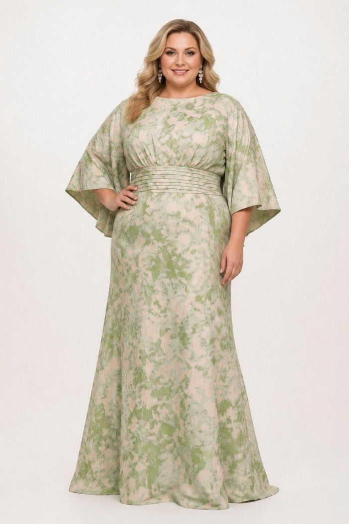Sheath-Column Floor Length Jacquard Mother of the Bride Dress CM0501