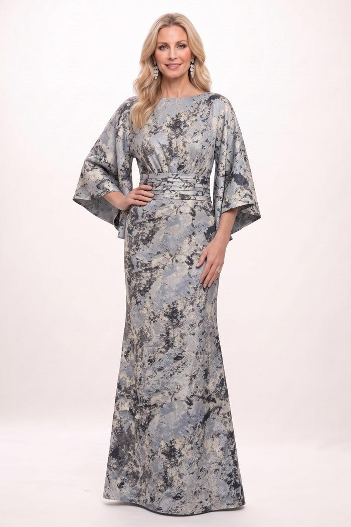 Sheath-Column Floor Length Jacquard Mother of the Bride Dress CM0501
