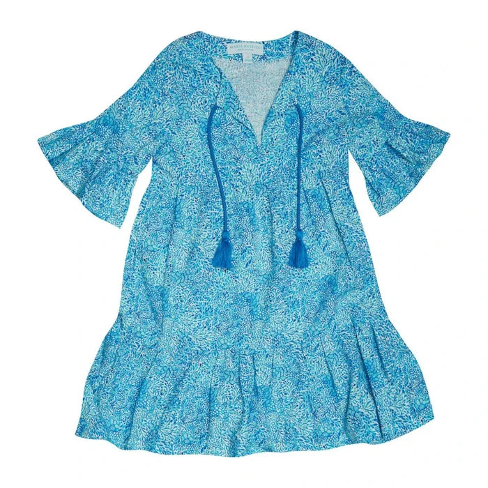 Dresses Marie Raxevsky Short Sleeve Ruffles Tunic Dress Iris Apoella
