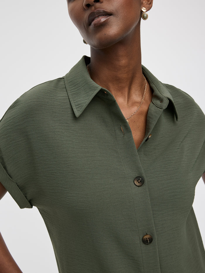Short-Sleeve Shirt Dress