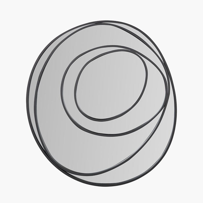 Sienna Black Metal Swirl Wall Mirror Accessories