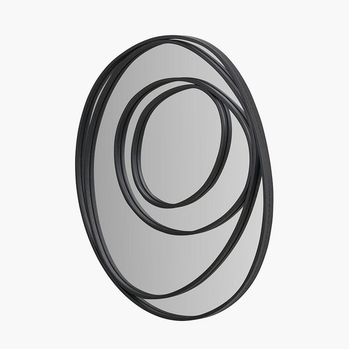 Sienna Black Metal Swirl Wall Mirror Accessories