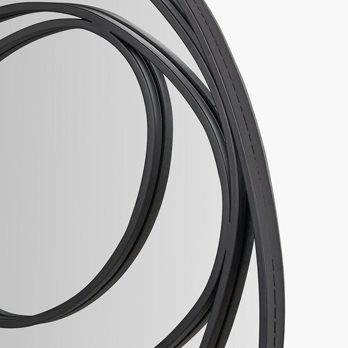 Sienna Black Metal Swirl Wall Mirror Accessories