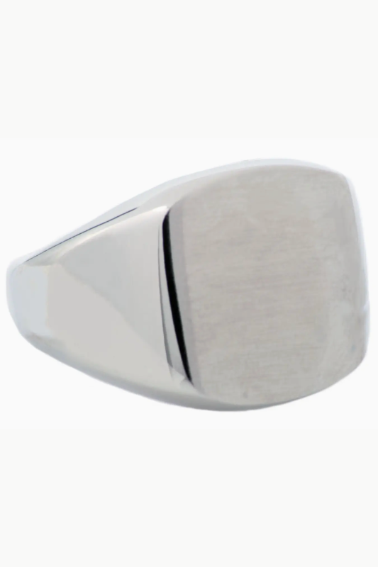 Signet Stainless Steel Ring- Silver