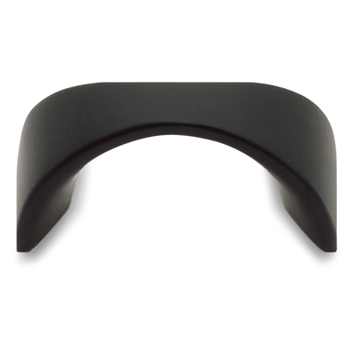 A seamless and modern knob with a curved face.