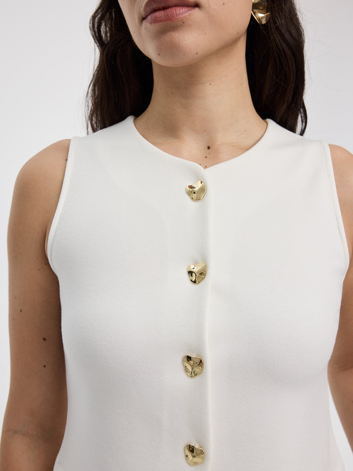 Sleeveless Crew-Neck Vest