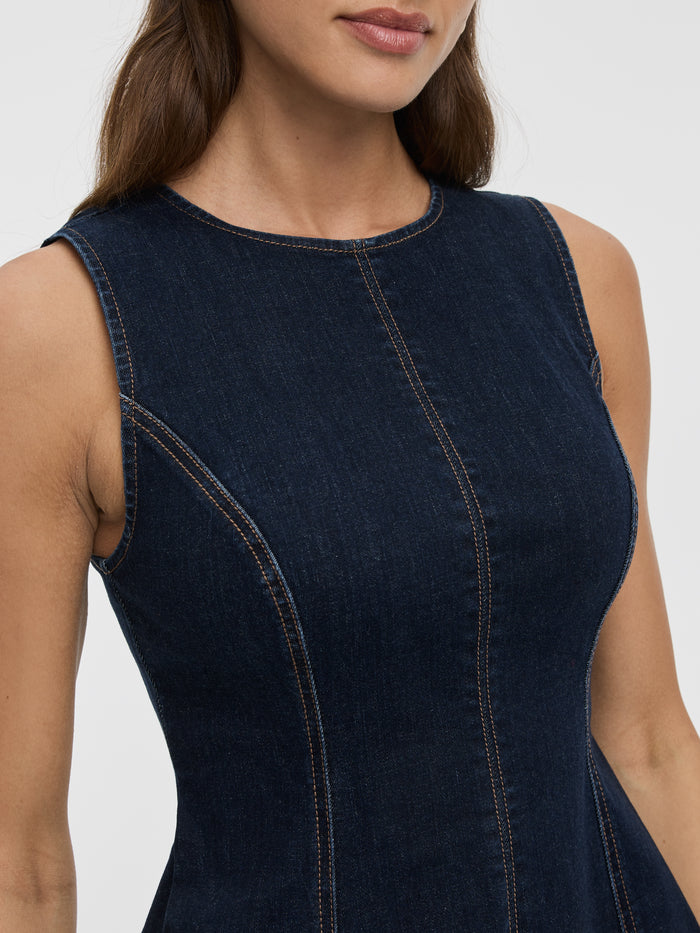 Sleeveless Denim Mini Dress
