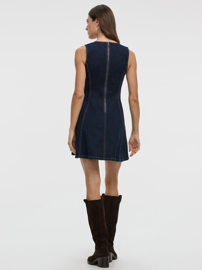 Sleeveless Denim Mini Dress
