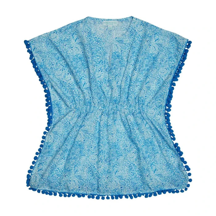 Caftans Marie Raxevsky Sleeveless Pom Pom Caftan Iris Apoella