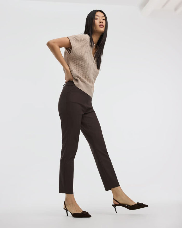 Slim-Leg High-Rise Ankle Pant - The Iconic (R)