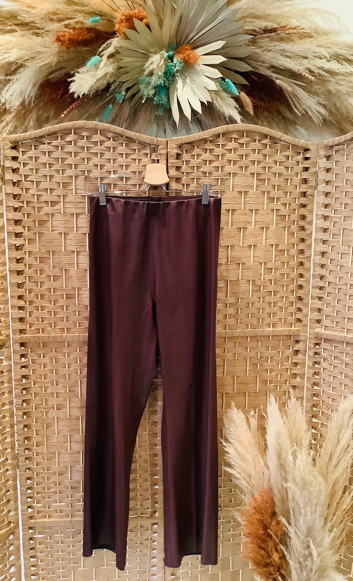 Soaked In luxury Maroon leather trousers new £60