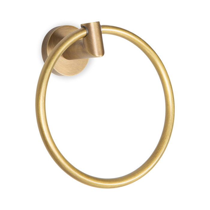 A cylindrical contemporary towel ring.