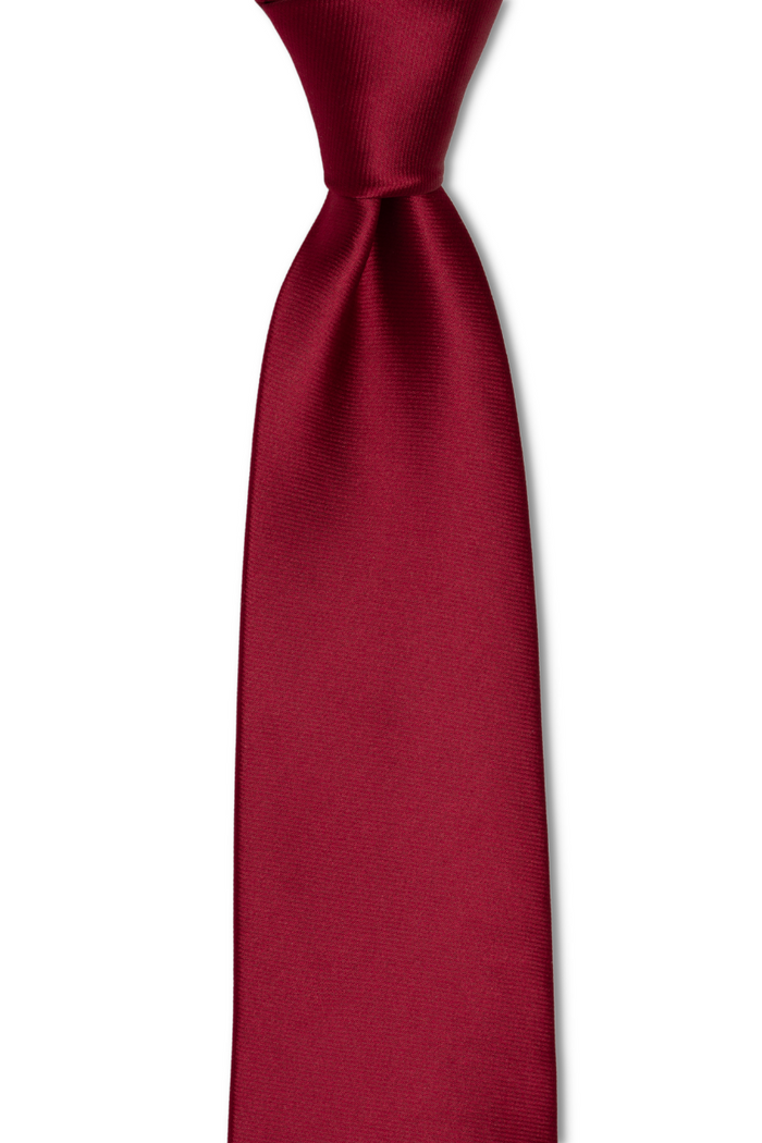 Solid Burgundy Tie